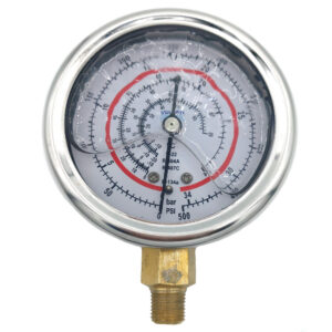 Manômetro de Alta c/ Glicerina para R134,R12,R22 0 a 500 PSI